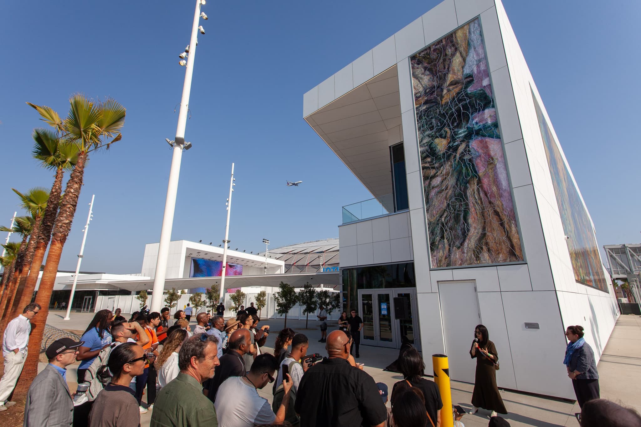 The Clippers drafted all-star artists for the installations at Intuit Dome