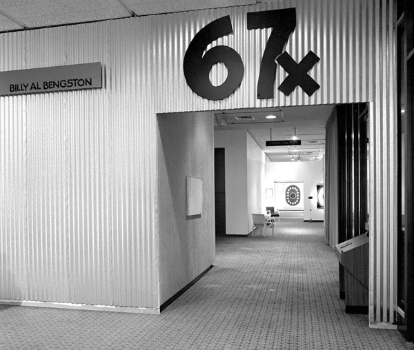 Installation view, Billy Al Bengston, Los Angeles County Museum of Art, 1968