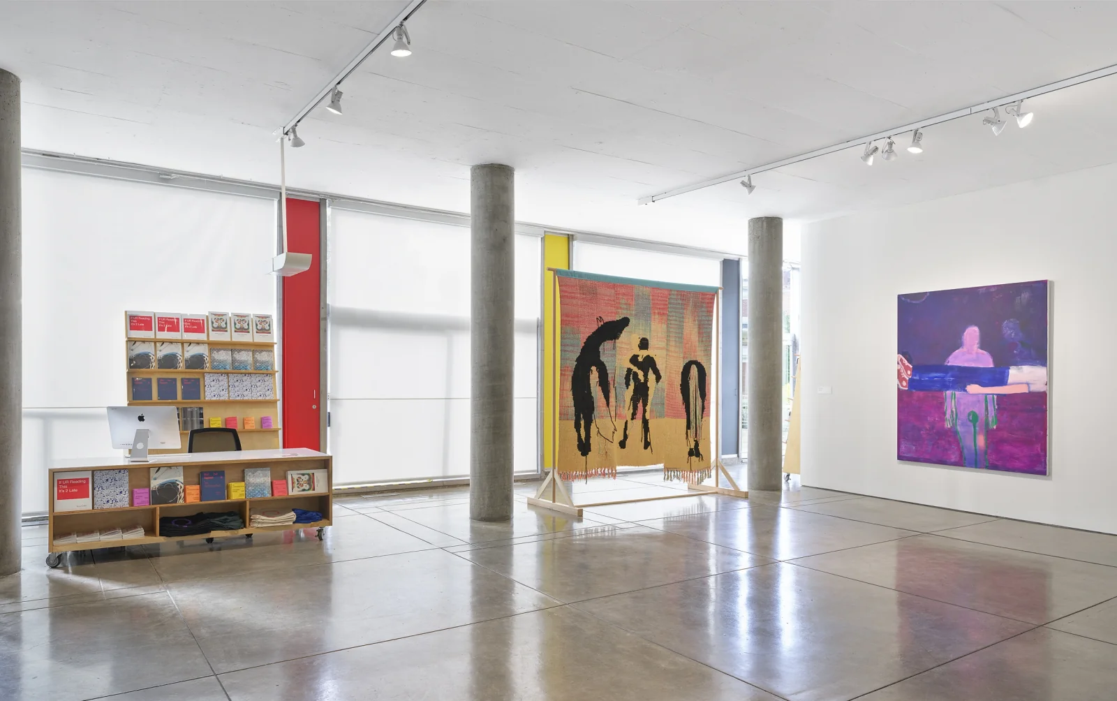 Diedrick Brackens and Katherine Bradford, 2021 (installation view) Carpenter Center, Harvard